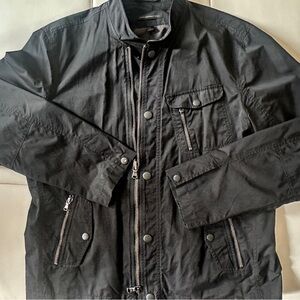 JOHN VARVATOS U.S.A. BLACK FIELD JACKET, SIZE L